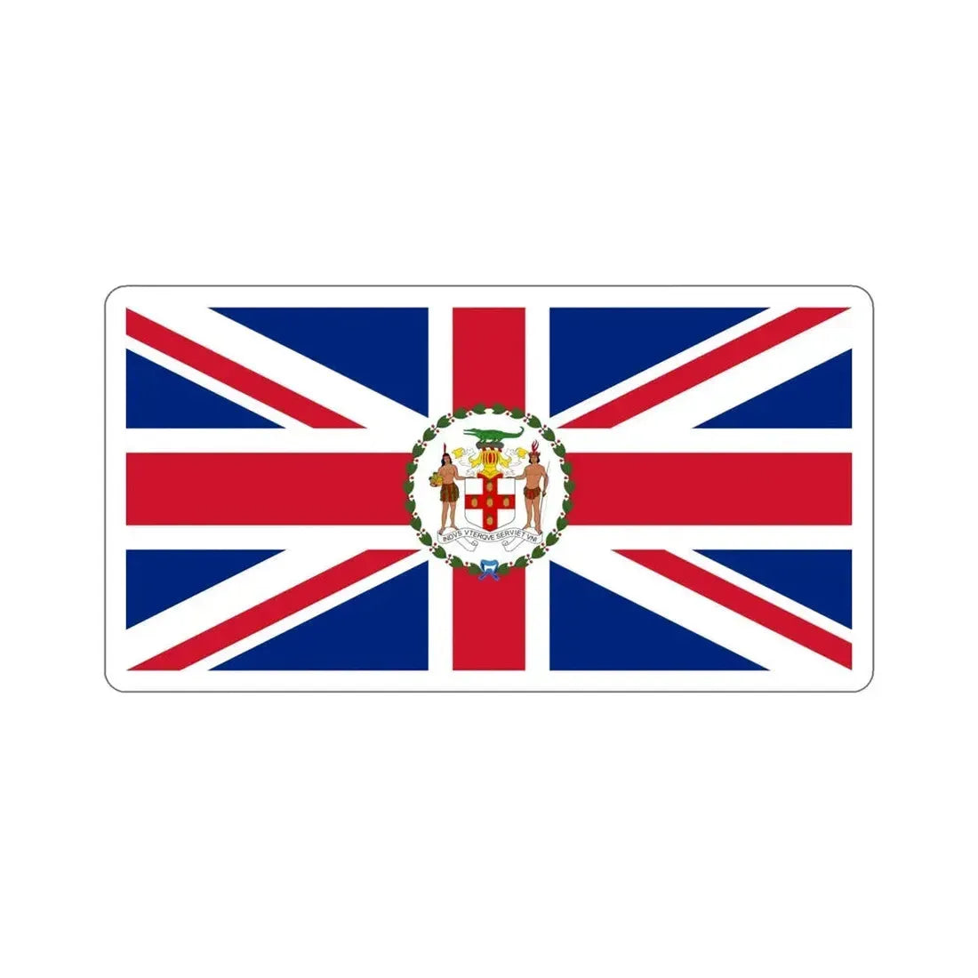 Flag of the Governor of Jamaica (1957–1962) STICKER Vinyl Die-Cut Decal 6 Inch - The Sticker Space