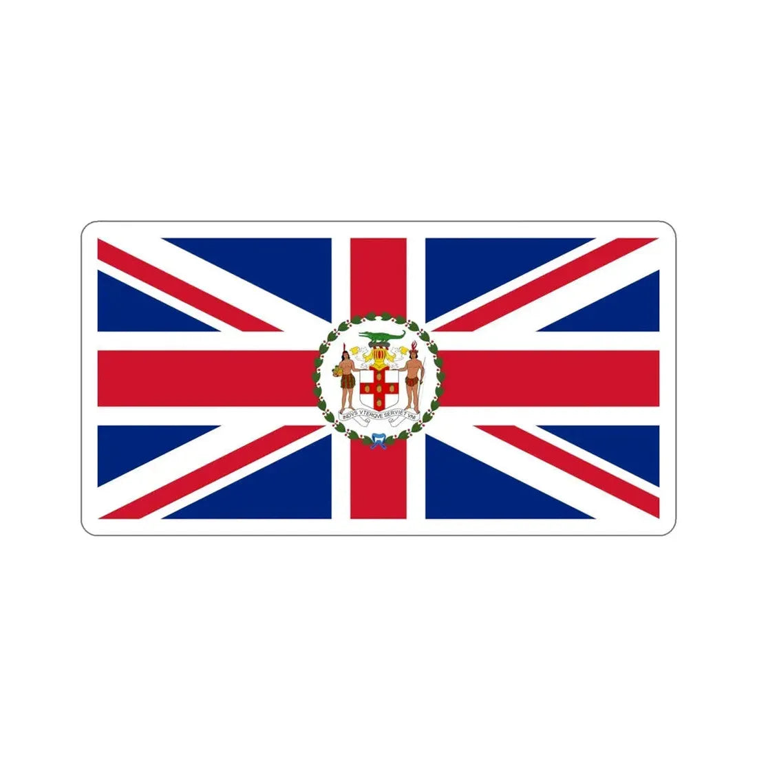 Flag of the Governor of Jamaica (1957–1962) STICKER Vinyl Die-Cut Decal 6 Inch - The Sticker Space