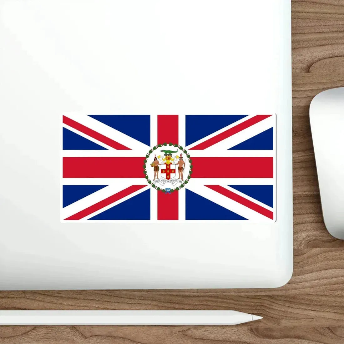 Flag of the Governor of Jamaica (1957–1962) STICKER Vinyl Die-Cut Decal - The Sticker Space