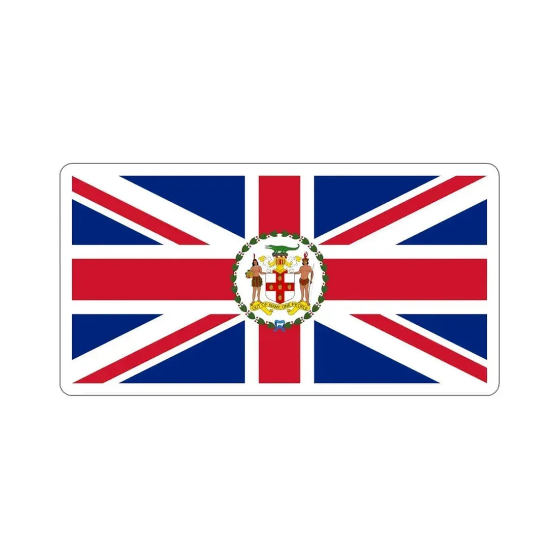 Flag of the Governor of Jamaica (1962) STICKER Vinyl Die-Cut Decal 5 Inch - The Sticker Space