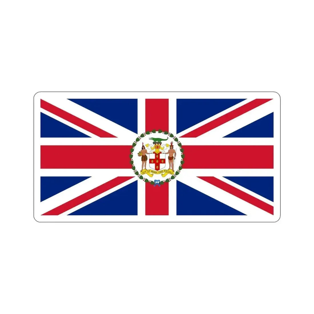 Flag of the Governor of Jamaica (1962) STICKER Vinyl Die-Cut Decal - The Sticker Space