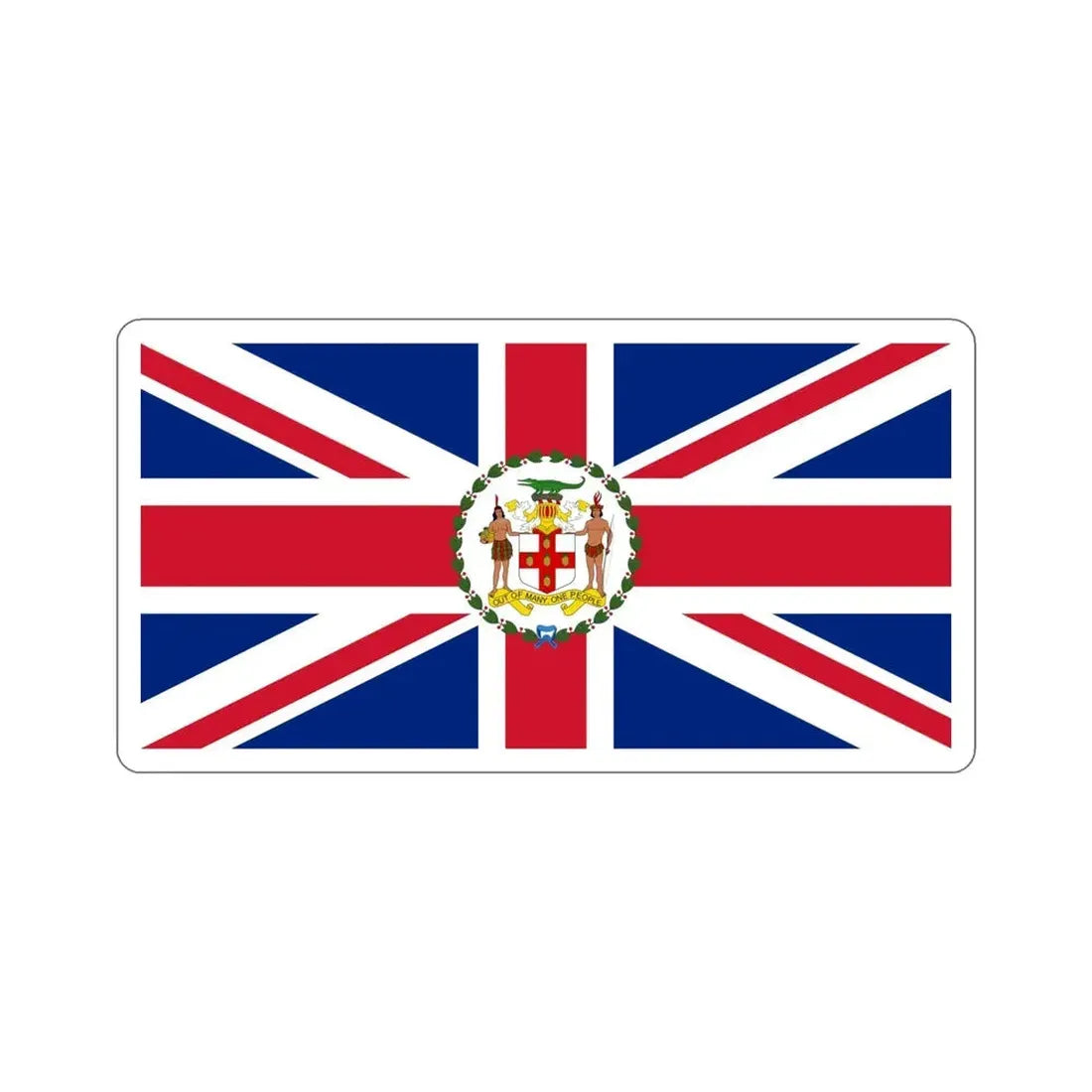 Flag of the Governor of Jamaica (1962) STICKER Vinyl Die-Cut Decal - The Sticker Space