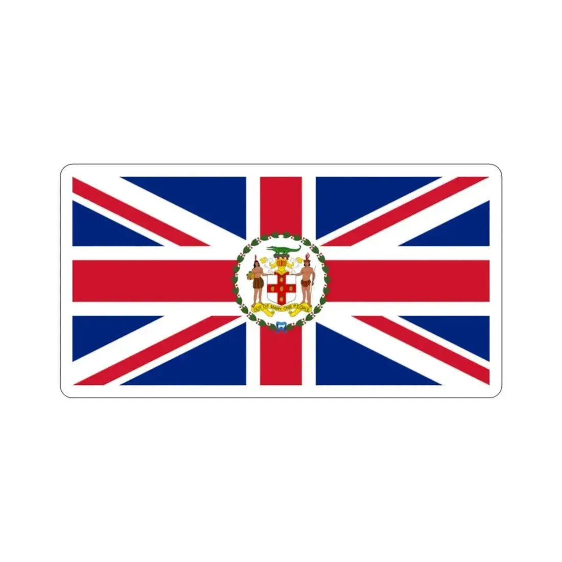 Flag of the Governor of Jamaica (1962) STICKER Vinyl Die-Cut Decal - The Sticker Space