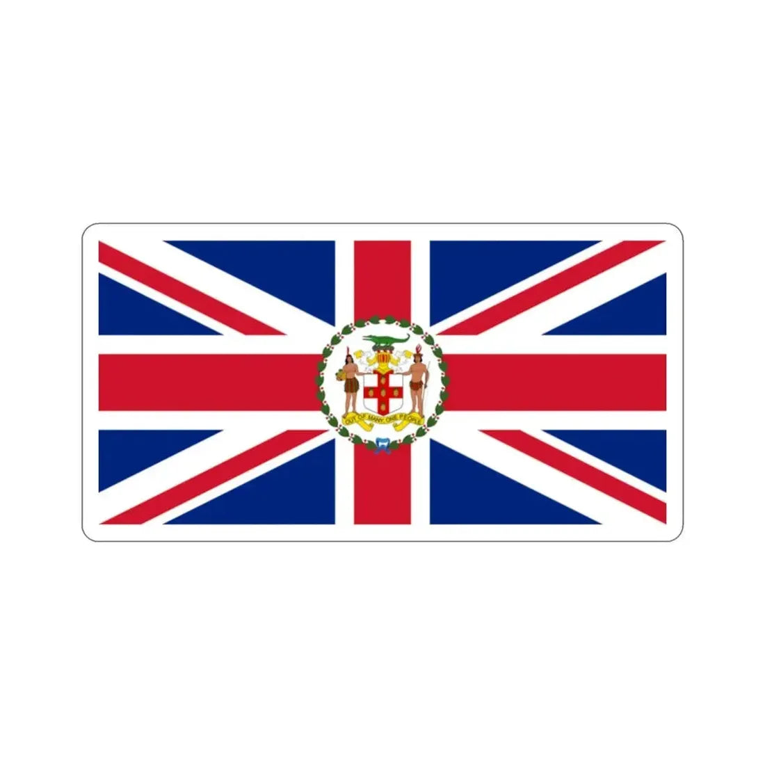 Flag of the Governor of Jamaica (1962) STICKER Vinyl Die-Cut Decal - The Sticker Space
