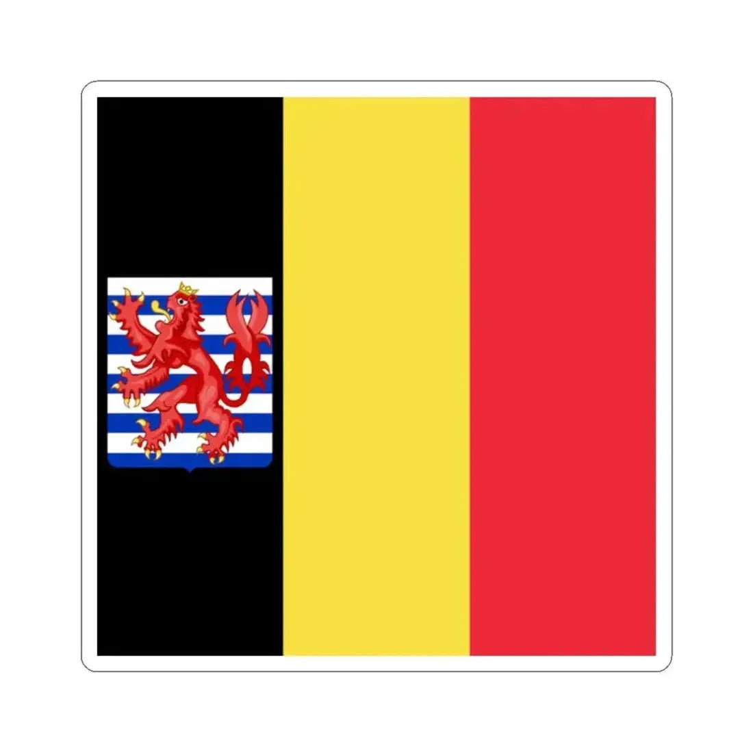 Flag of the Governor of Luxembourg (Belgium) STICKER Vinyl Kiss-Cut Decal 2 Inch White - The Sticker Space