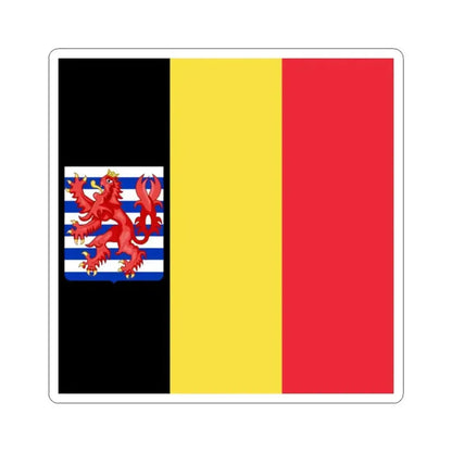 Flag of the Governor of Luxembourg (Belgium) STICKER Vinyl Kiss-Cut Decal 2 Inch White - The Sticker Space