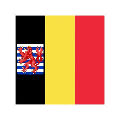 Flag of the Governor of Luxembourg (Belgium) STICKER Vinyl Kiss-Cut Decal 4 Inch White - The Sticker Space