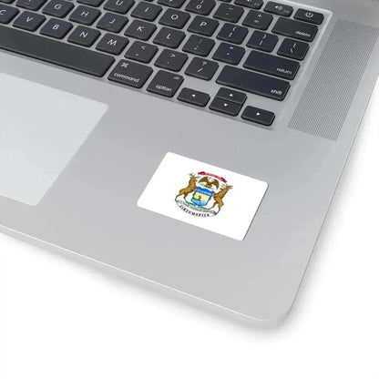 Flag of the Governor of Michigan (United States) STICKER Vinyl Kiss-Cut Decal - The Sticker Space