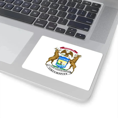Flag of the Governor of Michigan (United States) STICKER Vinyl Kiss-Cut Decal - The Sticker Space