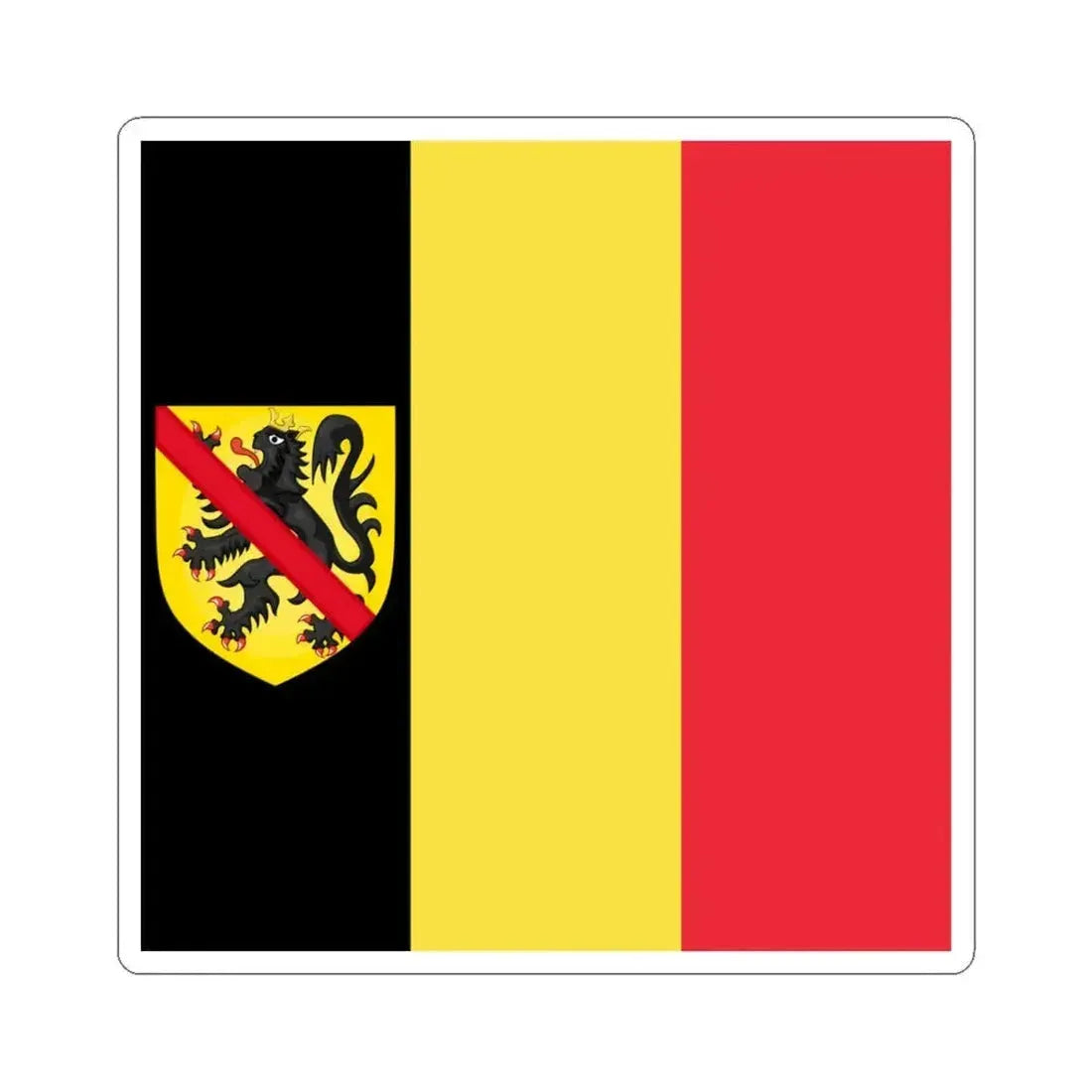 Flag of the Governor of Namur (Belgium) STICKER Vinyl Kiss-Cut Decal 4 Inch White - The Sticker Space