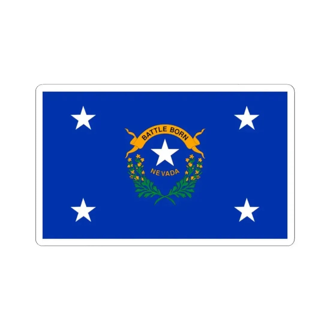 Flag of the Governor of Nevada (United States) STICKER Vinyl Kiss-Cut Decal 2 Inch White - The Sticker Space