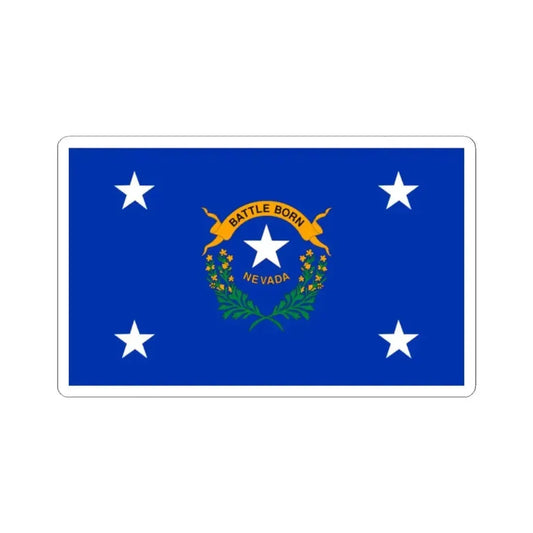 Flag of the Governor of Nevada (United States) STICKER Vinyl Kiss-Cut Decal 2 Inch White - The Sticker Space