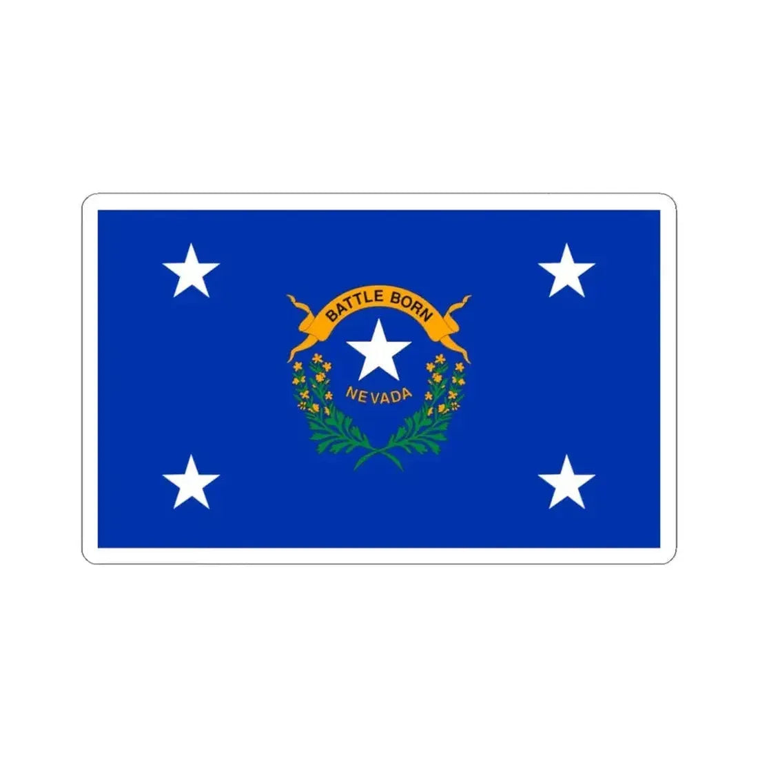 Flag of the Governor of Nevada (United States) STICKER Vinyl Kiss-Cut Decal 3 Inch White - The Sticker Space