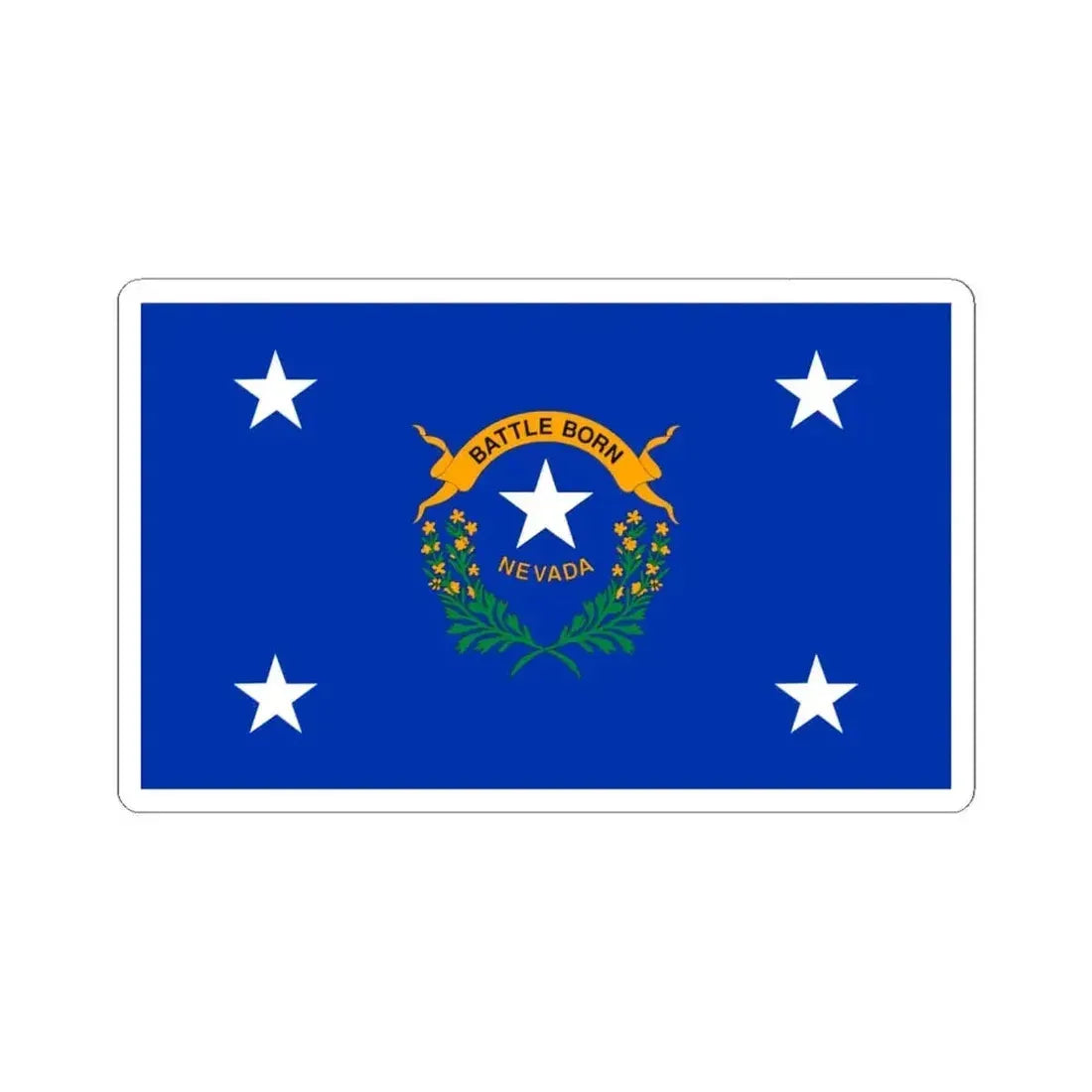 Flag of the Governor of Nevada (United States) STICKER Vinyl Kiss-Cut Decal 6 Inch White - The Sticker Space