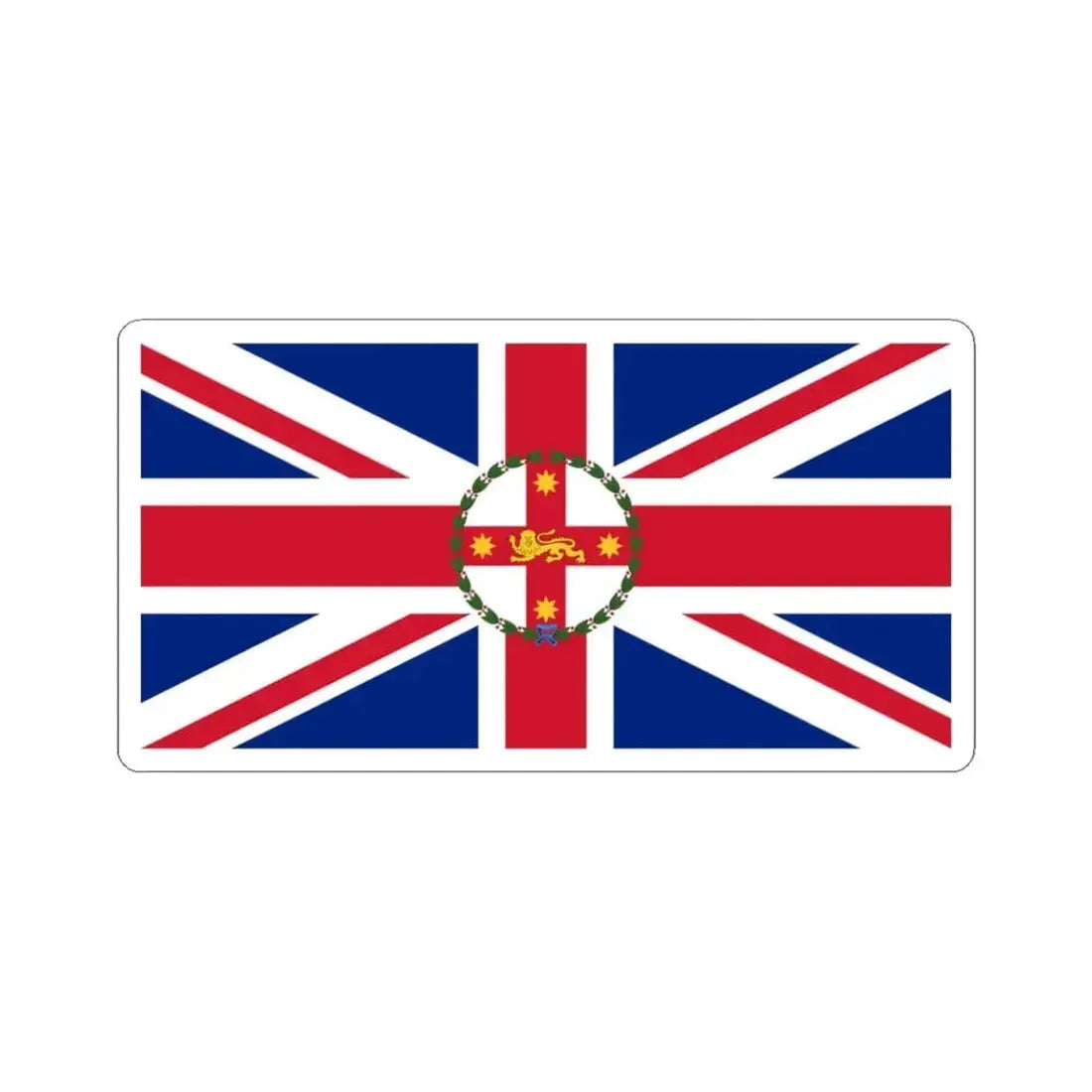 Flag of the Governor of New South Wales 1876-1981 (Australia) STICKER Vinyl Kiss-Cut Decal 3 Inch White - The Sticker Space