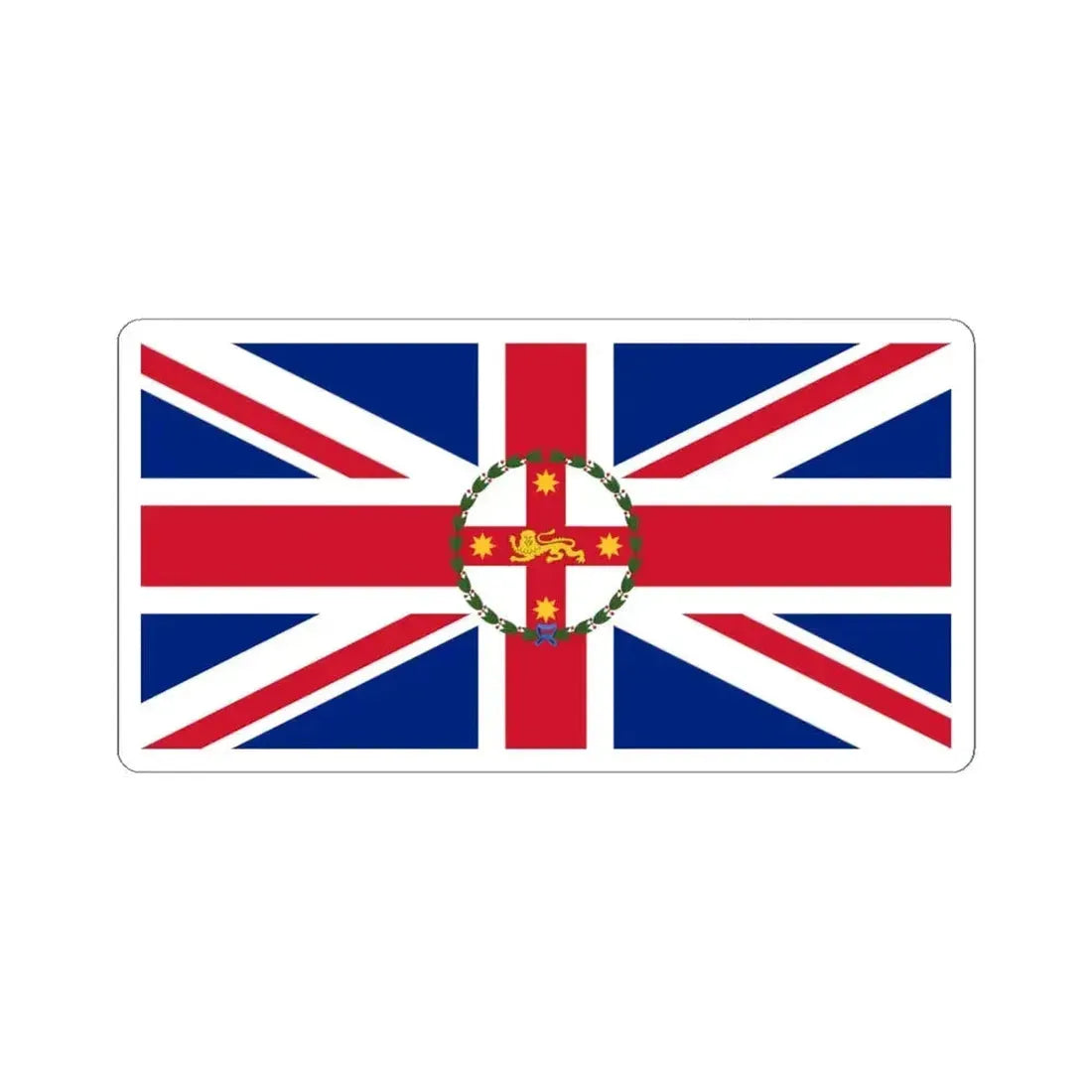 Flag of the Governor of New South Wales 1876-1981 (Australia) STICKER Vinyl Kiss-Cut Decal 4 Inch White - The Sticker Space