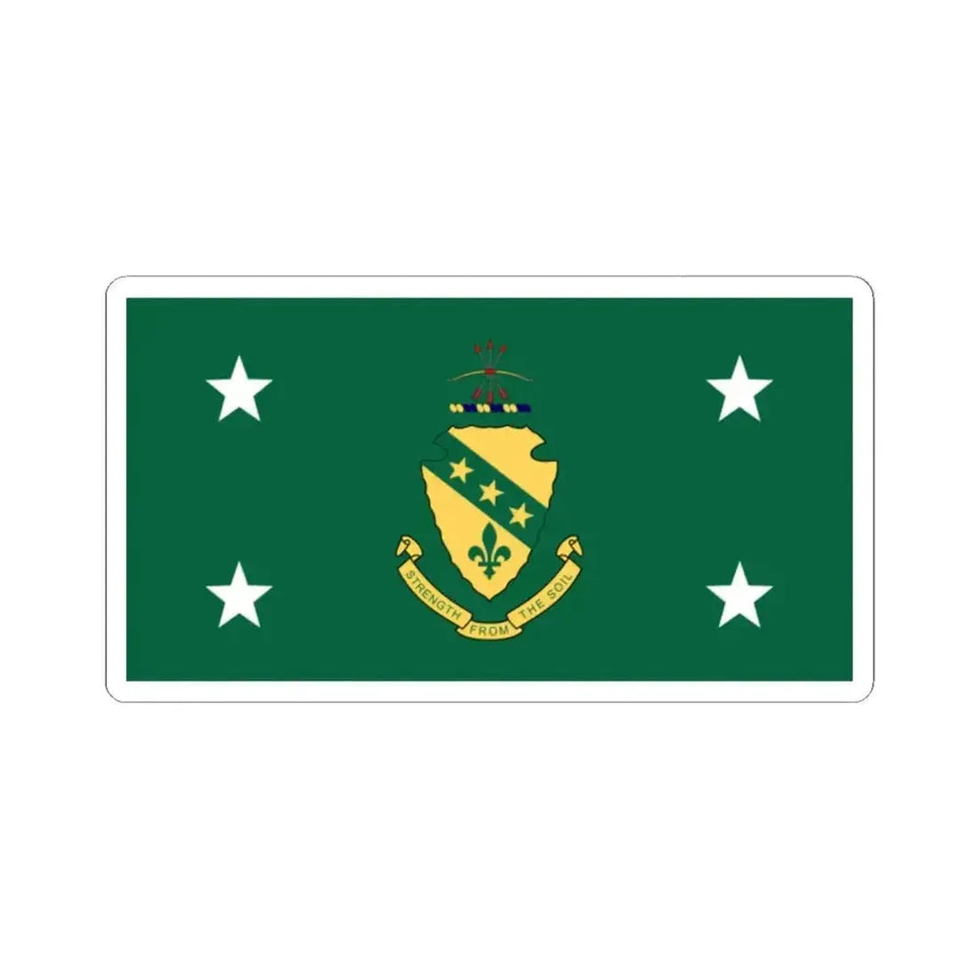 Flag of the Governor of North Dakota (United States) STICKER Vinyl Kiss-Cut Decal 2 Inch White - The Sticker Space