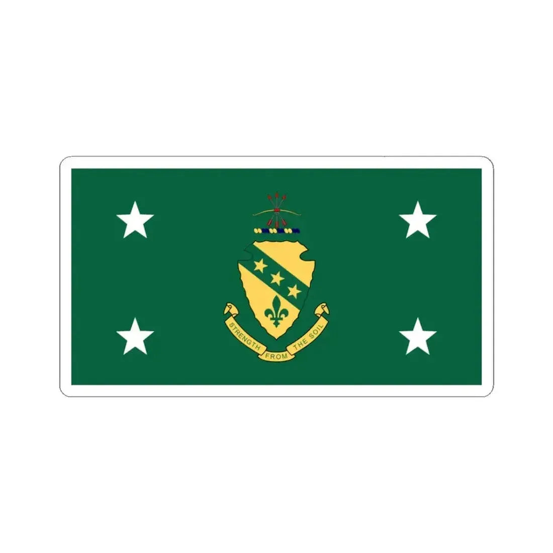 Flag of the Governor of North Dakota (United States) STICKER Vinyl Kiss-Cut Decal 3 Inch White - The Sticker Space