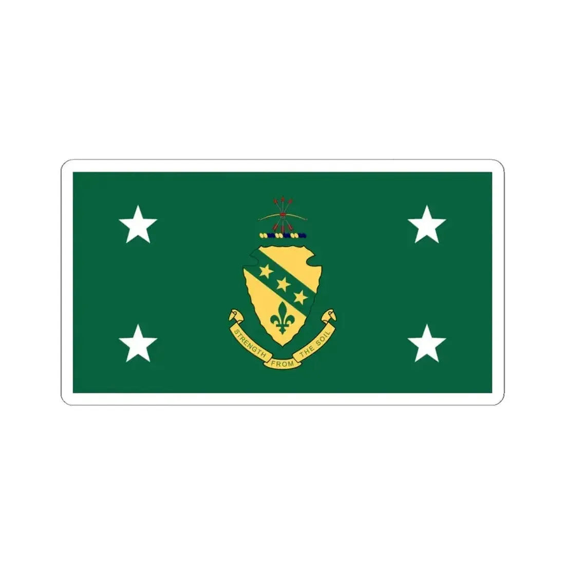 Flag of the Governor of North Dakota (United States) STICKER Vinyl Kiss-Cut Decal 4 Inch White - The Sticker Space