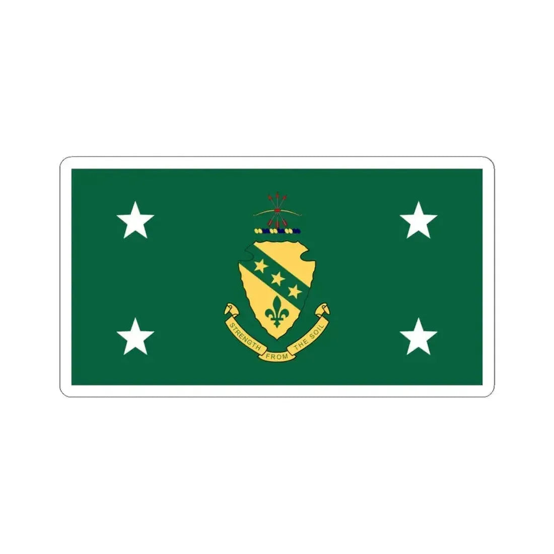 Flag of the Governor of North Dakota (United States) STICKER Vinyl Kiss-Cut Decal 6 Inch White - The Sticker Space