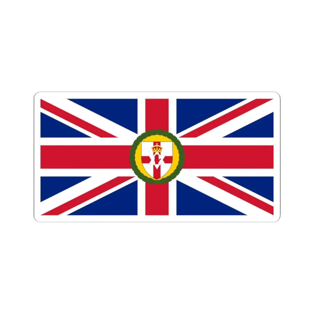 Flag of the Governor of Northern Ireland 1922-1973 (Ireland) STICKER Vinyl Kiss-Cut Decal 4 Inch White - The Sticker Space