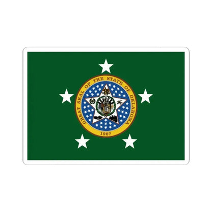 Flag of the Governor of Oklahoma (United States) STICKER Vinyl Kiss-Cut Decal 2 Inch White - The Sticker Space