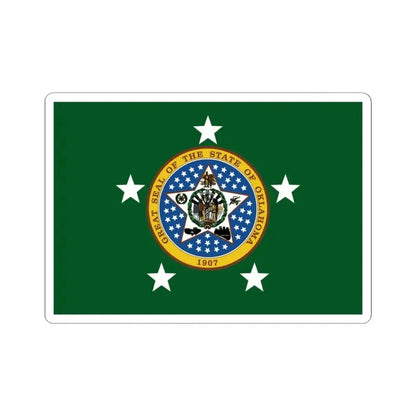 Flag of the Governor of Oklahoma (United States) STICKER Vinyl Kiss-Cut Decal 3 Inch White - The Sticker Space