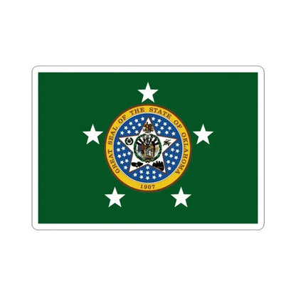 Flag of the Governor of Oklahoma (United States) STICKER Vinyl Kiss-Cut Decal 6 Inch White - The Sticker Space