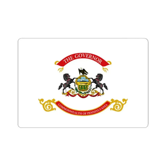 Flag of the Governor of Pennsylvania (United States) STICKER Vinyl Kiss-Cut Decal 2 Inch White - The Sticker Space