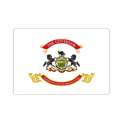 Flag of the Governor of Pennsylvania (United States) STICKER Vinyl Kiss-Cut Decal 4 Inch White - The Sticker Space