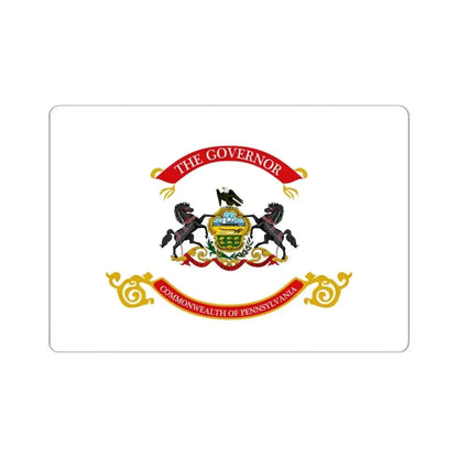 Flag of the Governor of Pennsylvania (United States) STICKER Vinyl Kiss-Cut Decal 6 Inch White - The Sticker Space