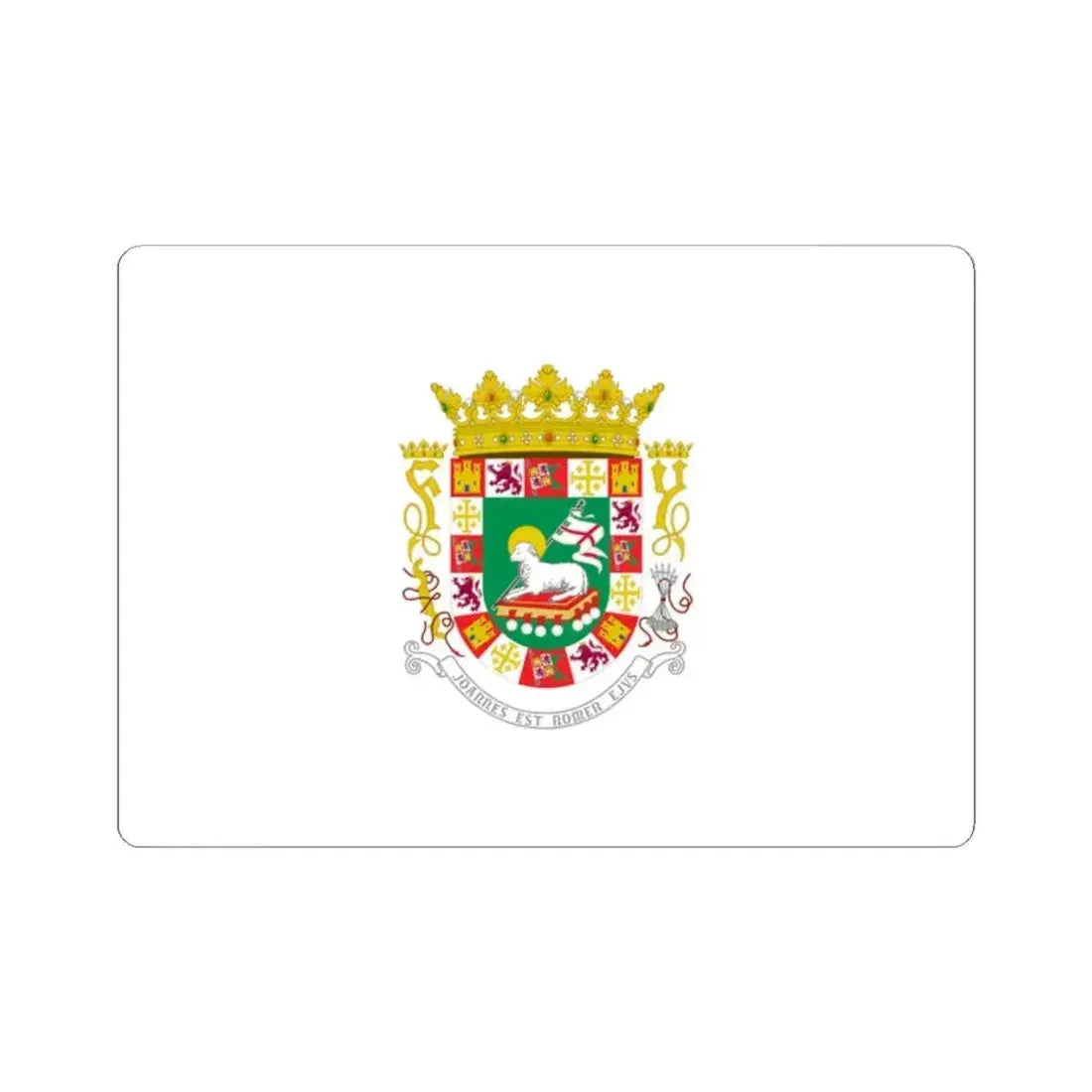 Flag of the Governor of Puerto Rico (United States) STICKER Vinyl Kiss-Cut Decal 2 Inch White - The Sticker Space