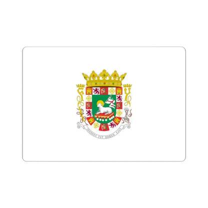 Flag of the Governor of Puerto Rico (United States) STICKER Vinyl Kiss-Cut Decal 2 Inch White - The Sticker Space