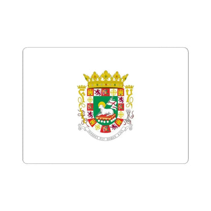 Flag of the Governor of Puerto Rico (United States) STICKER Vinyl Kiss-Cut Decal 3 Inch White - The Sticker Space