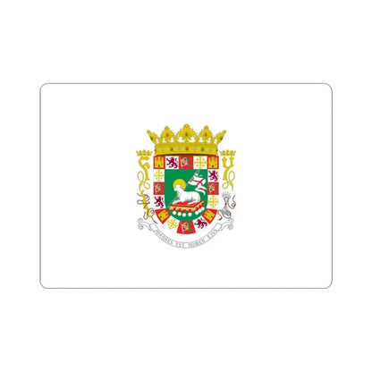 Flag of the Governor of Puerto Rico (United States) STICKER Vinyl Kiss-Cut Decal 4 Inch White - The Sticker Space