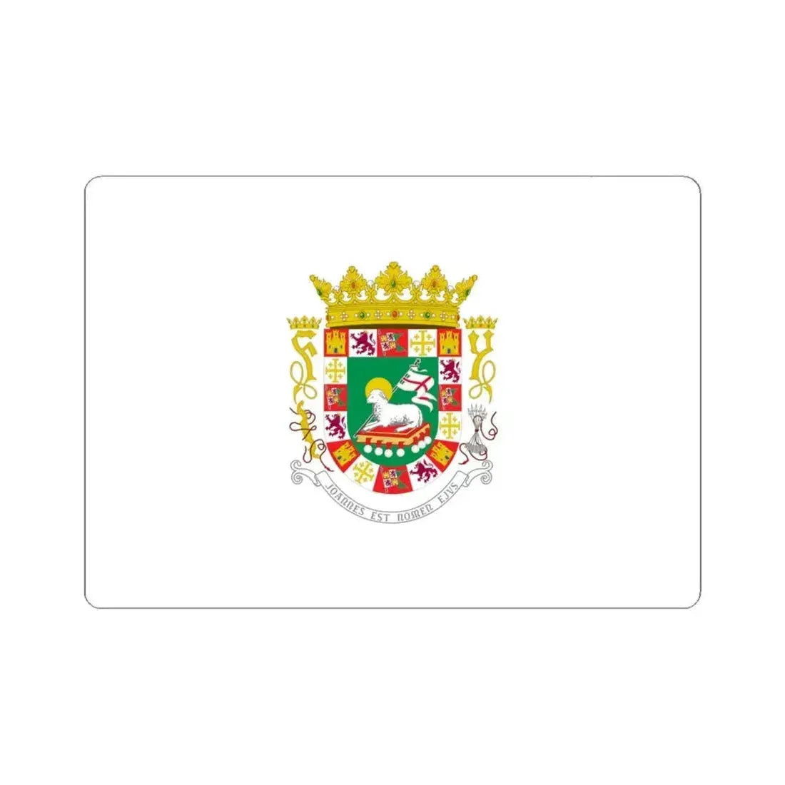 Flag of the Governor of Puerto Rico (United States) STICKER Vinyl Kiss-Cut Decal 6 Inch White - The Sticker Space