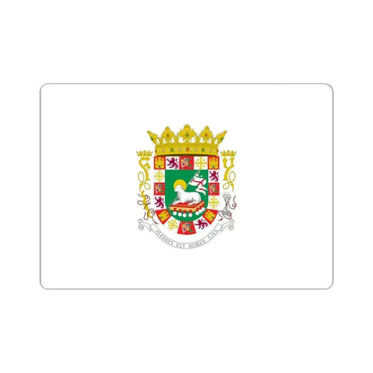 Flag of the Governor of Puerto Rico (United States) STICKER Vinyl Kiss-Cut Decal 6 Inch White - The Sticker Space