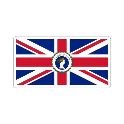 Flag of the Governor of Queensland 1870-1876 (Australia) STICKER Vinyl Kiss-Cut Decal 2 Inch White - The Sticker Space
