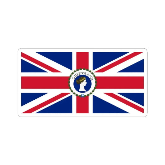 Flag of the Governor of Queensland 1870-1876 (Australia) STICKER Vinyl Kiss-Cut Decal 2 Inch White - The Sticker Space
