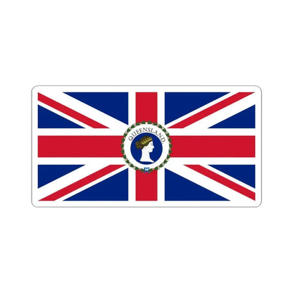 Flag of the Governor of Queensland 1870-1876 (Australia) STICKER Vinyl Kiss-Cut Decal 3 Inch White - The Sticker Space