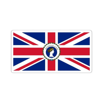 Flag of the Governor of Queensland 1870-1876 (Australia) STICKER Vinyl Kiss-Cut Decal 4 Inch White - The Sticker Space