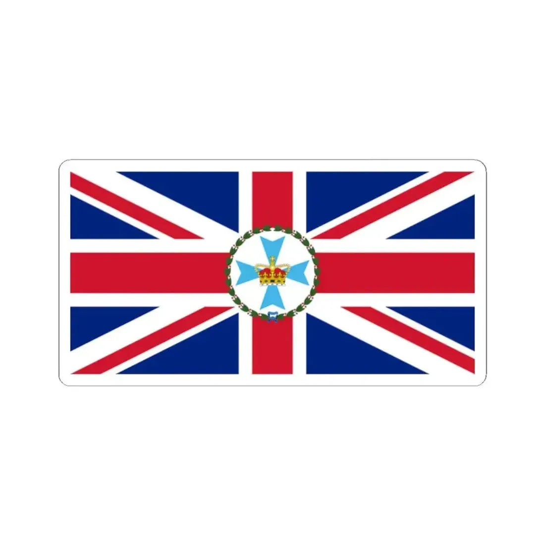 Flag of the Governor of Queensland 1876-1901 (Australia) STICKER Vinyl Kiss-Cut Decal 2 Inch White - The Sticker Space