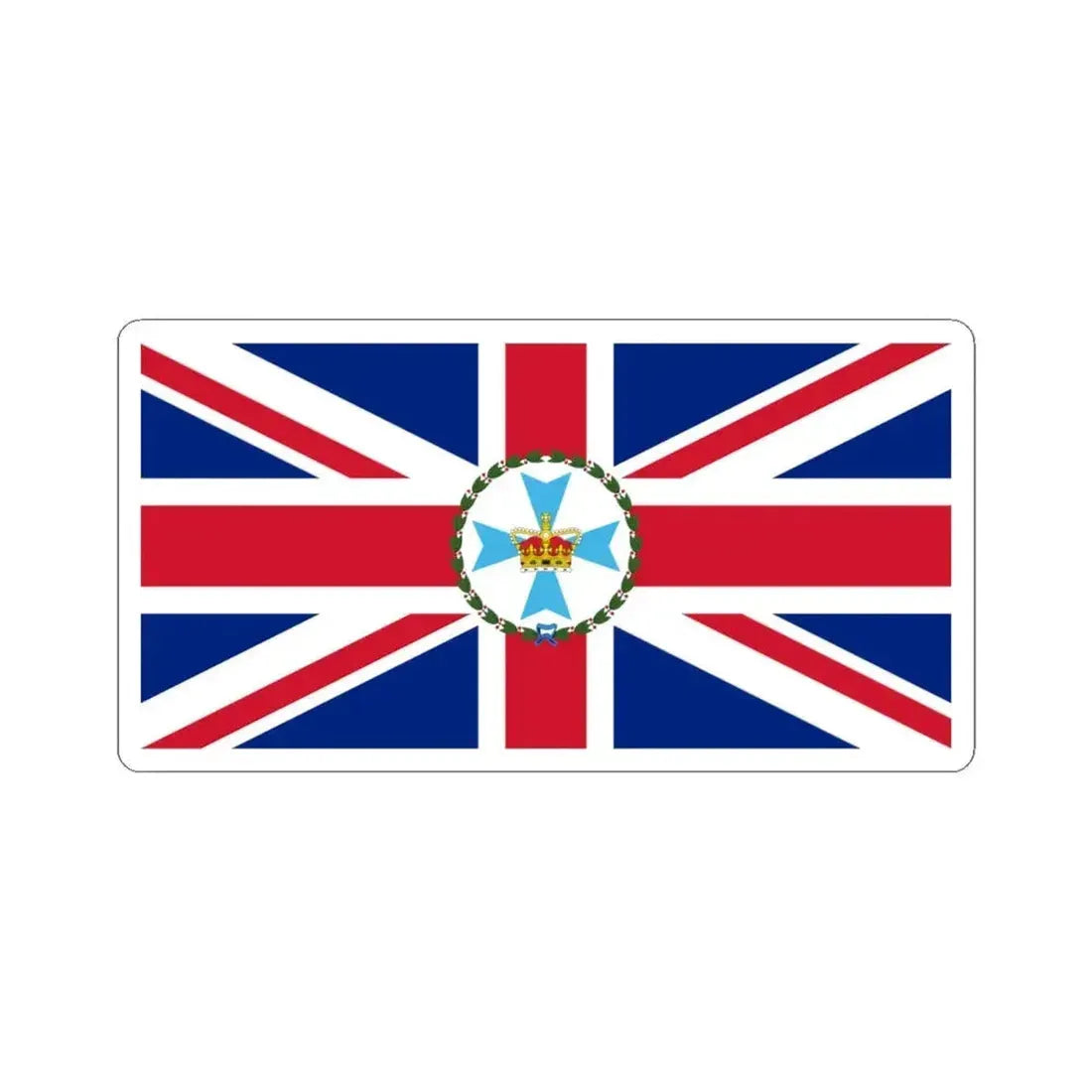 Flag of the Governor of Queensland 1876-1901 (Australia) STICKER Vinyl Kiss-Cut Decal 6 Inch White - The Sticker Space