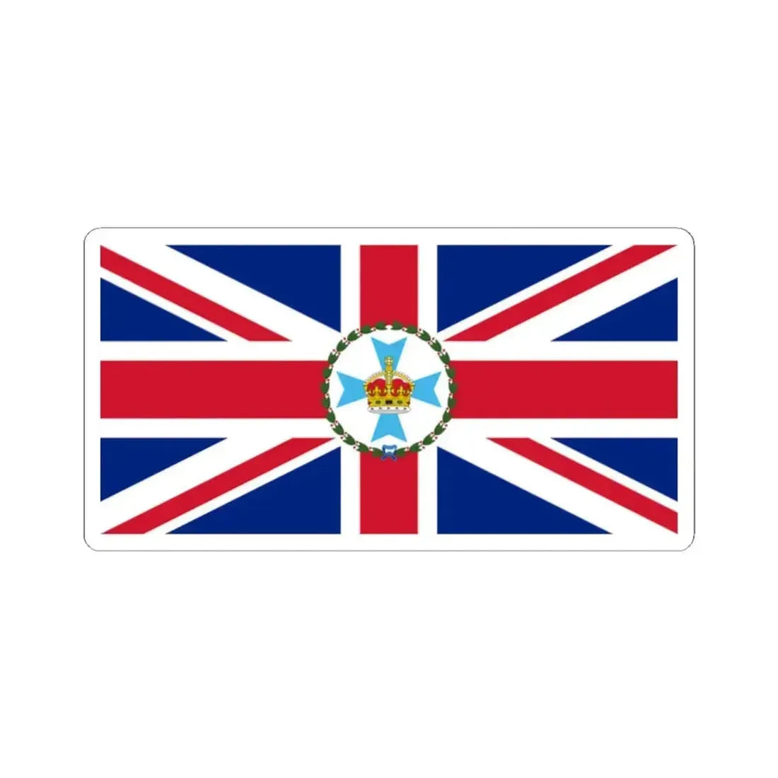 Flag of the Governor of Queensland 1901-1963 (Australia) STICKER Vinyl Kiss-Cut Decal 2 Inch White - The Sticker Space