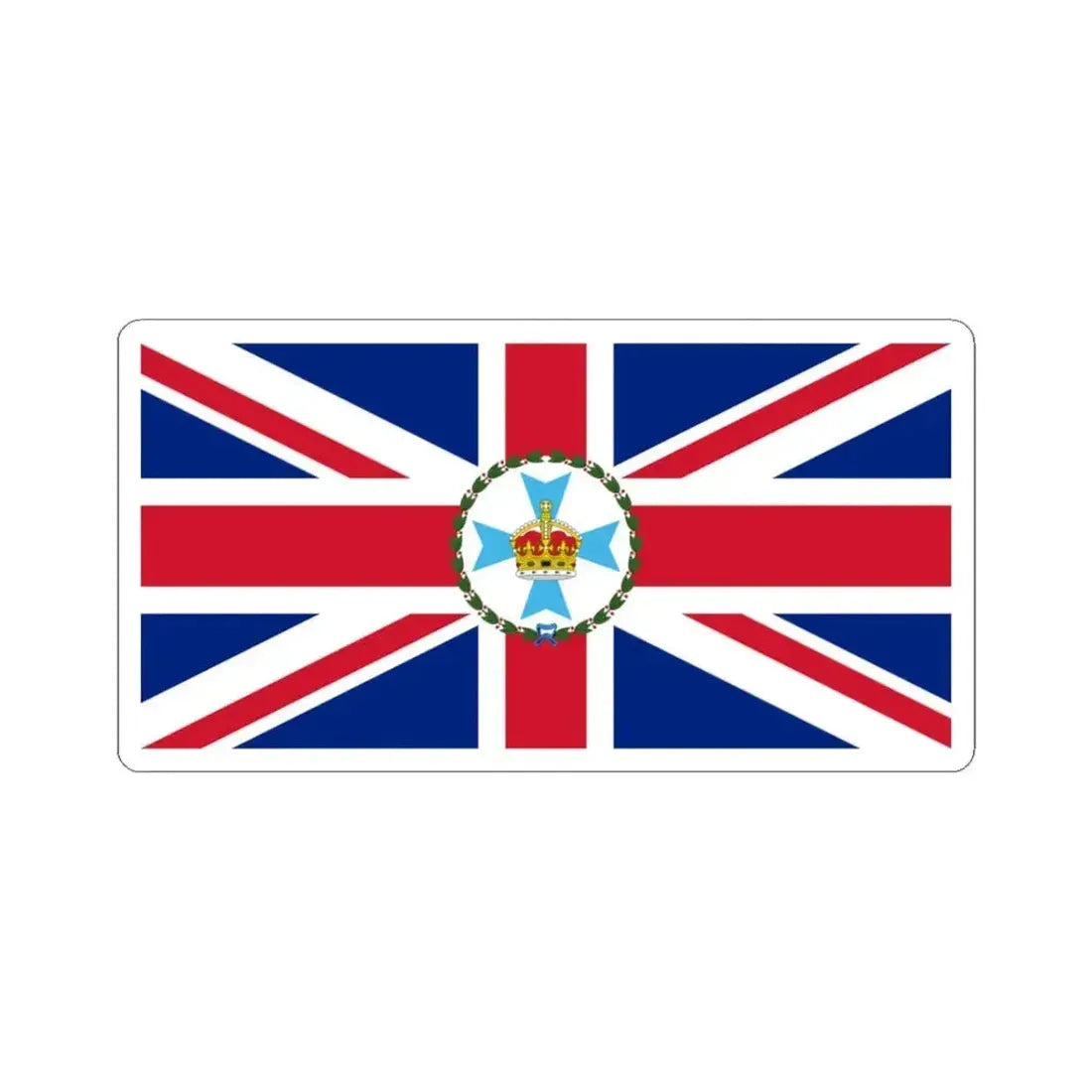Flag of the Governor of Queensland 1901-1963 (Australia) STICKER Vinyl Kiss-Cut Decal 3 Inch White - The Sticker Space
