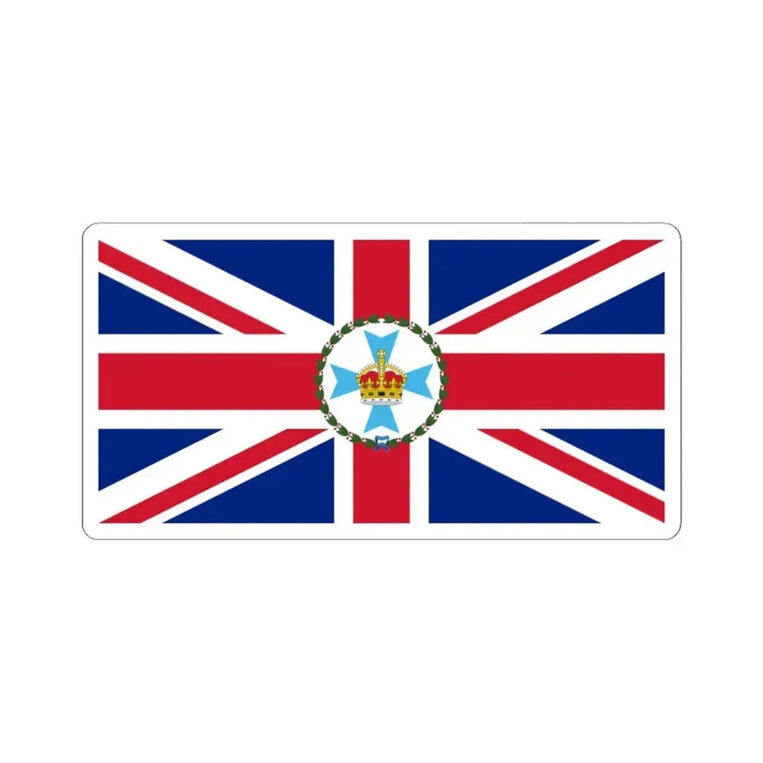 Flag of the Governor of Queensland 1901-1963 (Australia) STICKER Vinyl Kiss-Cut Decal 4 Inch White - The Sticker Space