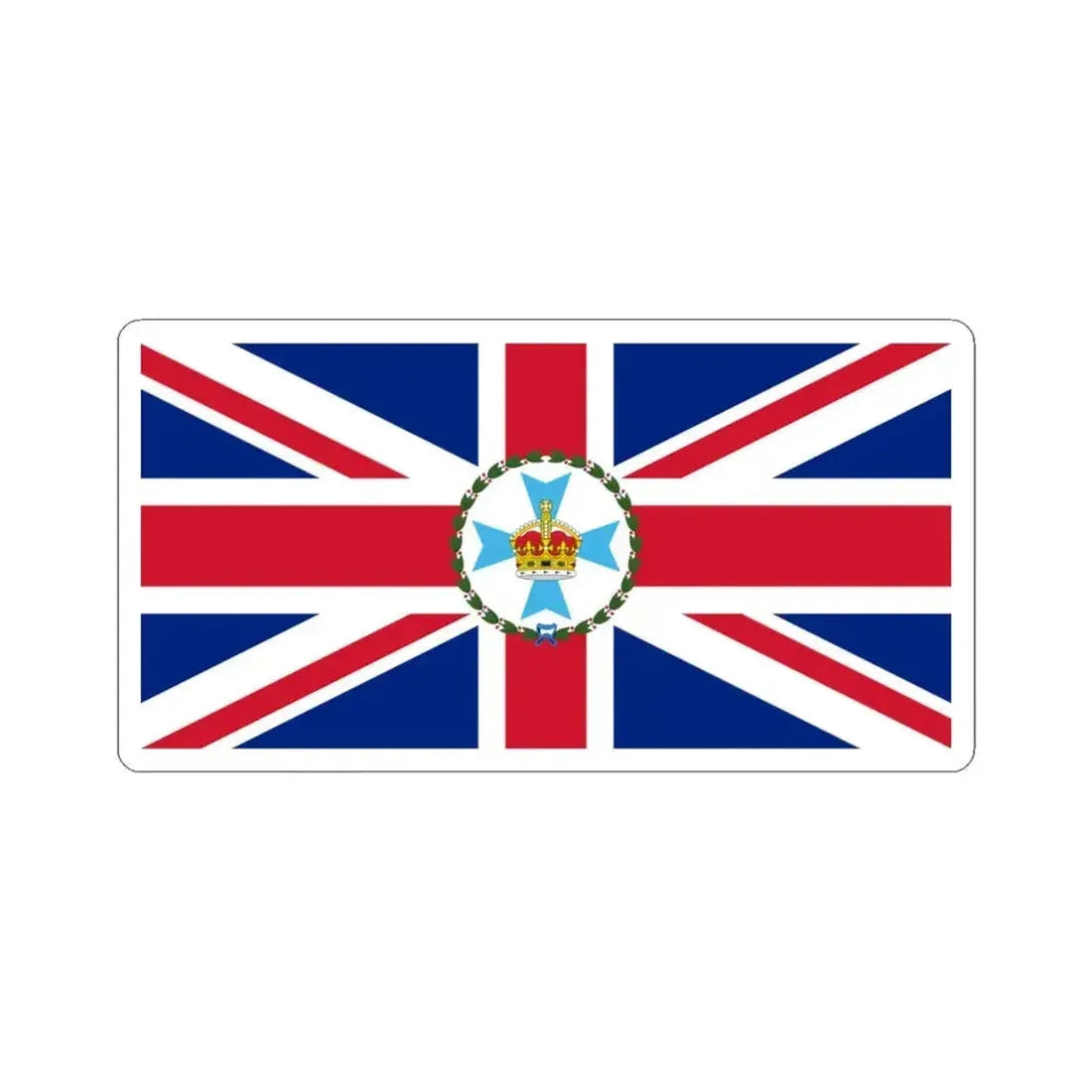 Flag of the Governor of Queensland 1901-1963 (Australia) STICKER Vinyl Kiss-Cut Decal 6 Inch White - The Sticker Space