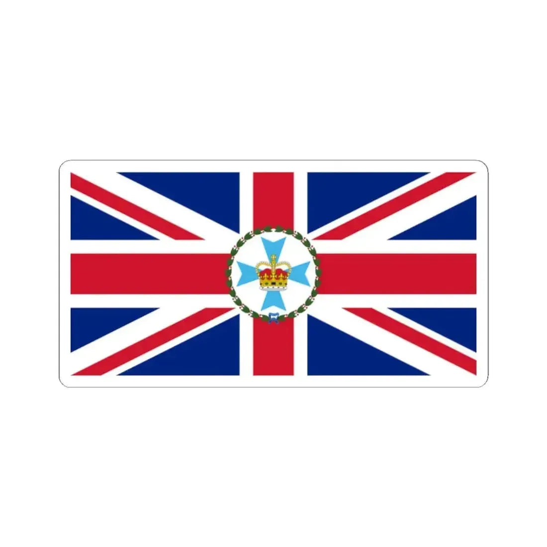 Flag of the Governor of Queensland (Australia) STICKER Vinyl Kiss-Cut Decal 2 Inch White - The Sticker Space