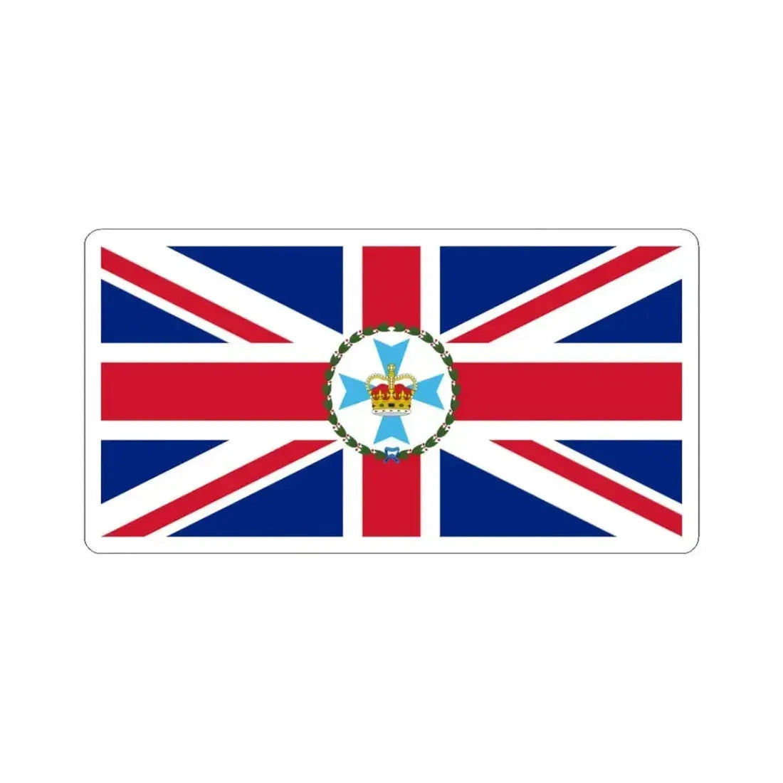 Flag of the Governor of Queensland (Australia) STICKER Vinyl Kiss-Cut Decal 3 Inch White - The Sticker Space