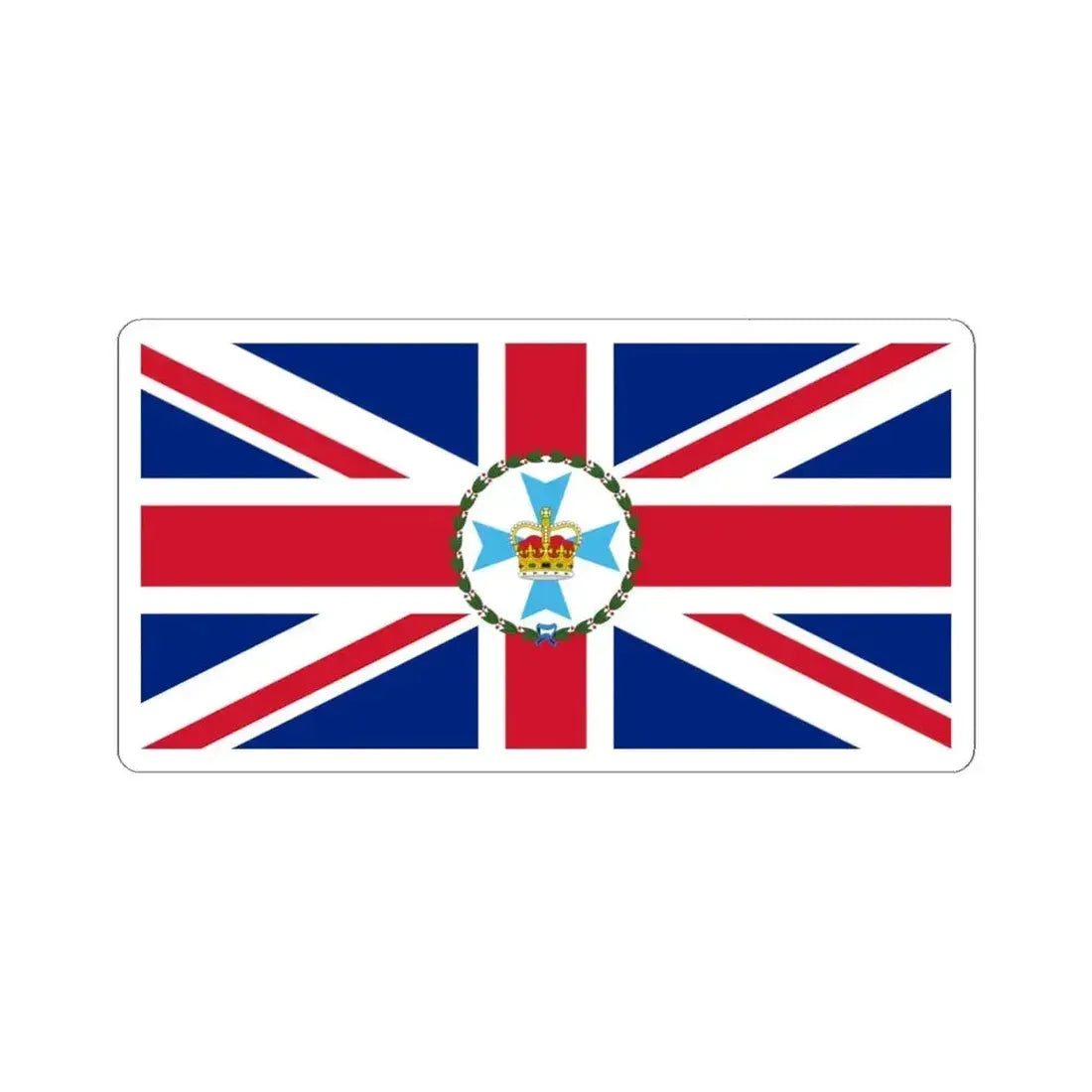 Flag of the Governor of Queensland (Australia) STICKER Vinyl Kiss-Cut Decal 4 Inch White - The Sticker Space
